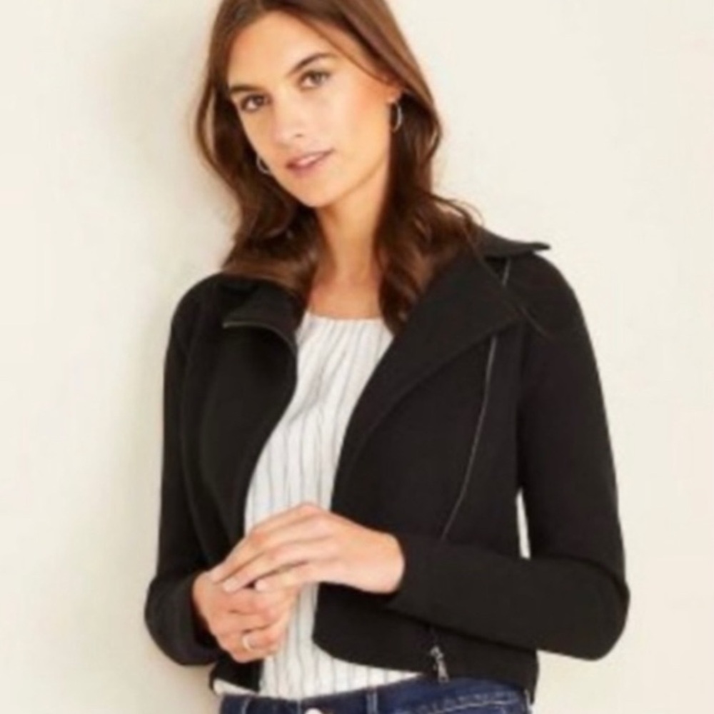 NWT Ann Taylor Knit Moto Jacket